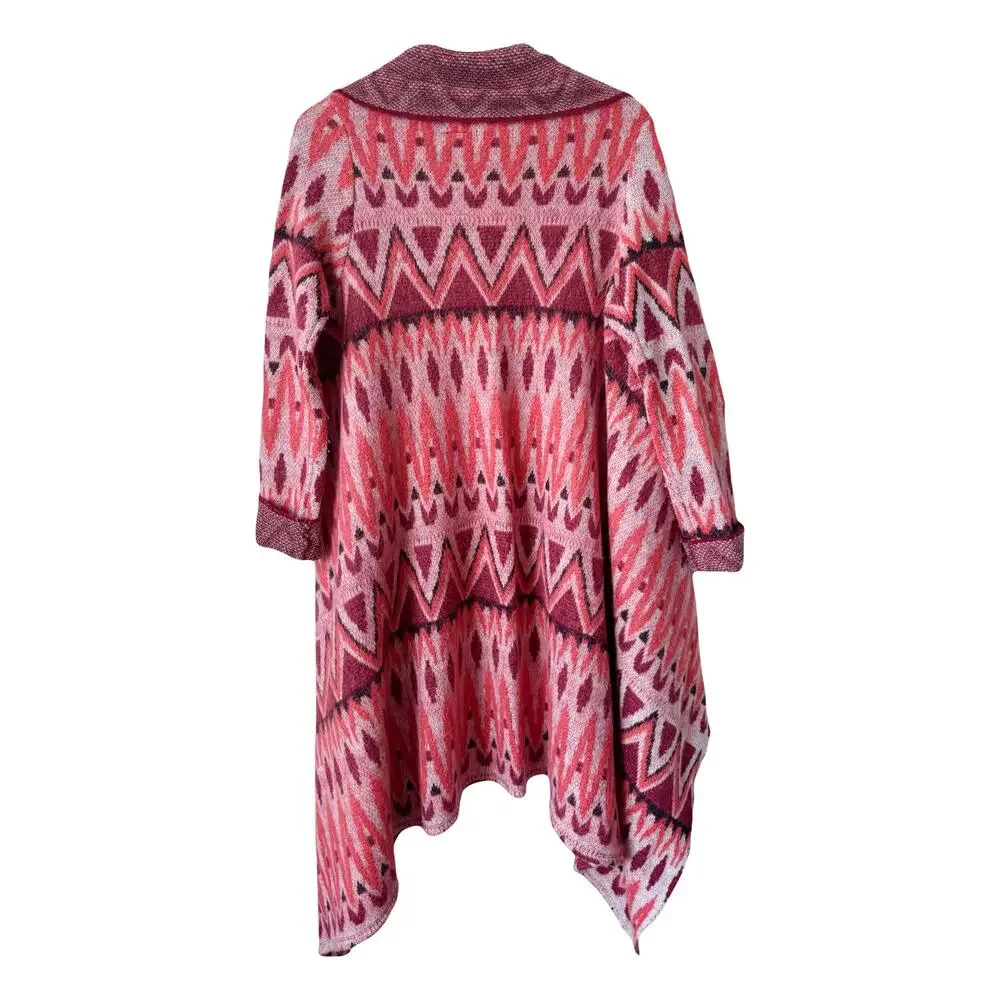 Anthropologie Sleeping on Snow Jacquard Knit Blanket Cardigan Sz M - Picture 3 of 7